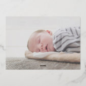 or SCRIPT Nom garçon Baby Faire-part de naissance (Verso)