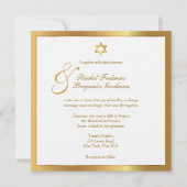 Or simple - Faire-part de mariage juif (Devant)