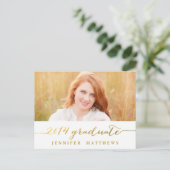 Or simple | Invitation de la fête de graduation (Debout devant)