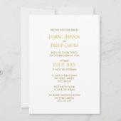 Or simple - Invitation Mariage/Réception (Devant)
