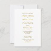 Or simple - Invitation Mariage/Réception 3x5 (Devant)