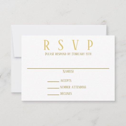 Or simple - Invitation RSVP (Devant)