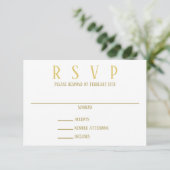 Or simple - Invitation RSVP (Debout devant)