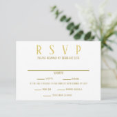 Or simple - RSVP/Dîner Choix Invitation (Debout devant)