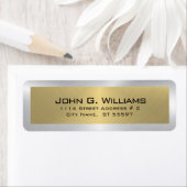 Or simple sur étiquette gris argent (En situation)