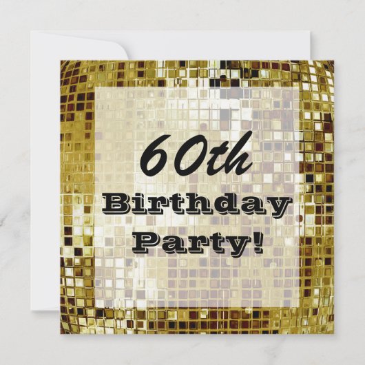 Or soixantième ou toute invitation de fête (Devant)