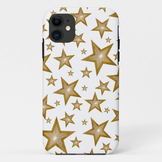 "Or" Stars coque iphone blanc (Dos)