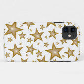 "Or" Stars coque iphone blanc (Dos (Horizontal))