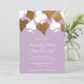 Or sur Lilac Purple Las Vegas Faire-part de mariag (Debout devant)