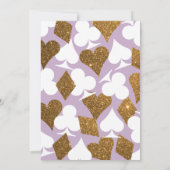 Or sur Lilac Purple Las Vegas Faire-part de mariag (Dos)