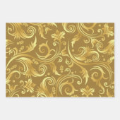 Or sur papier d'enveloppement de bijoux Feuille pl (Devant 3)