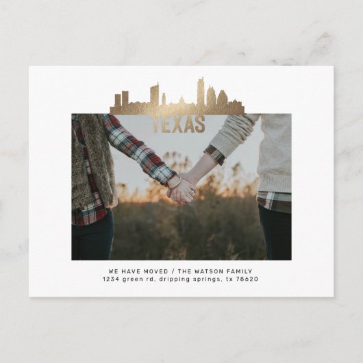 or texas state Moving Faire-part Carte postale (Devant)
