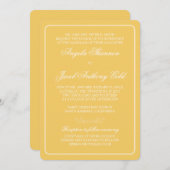 Or traditionnel et Faire-part de mariage blanc (Devant / Derrière)