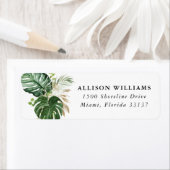 Or tropical | Étiquette d'adresse de retour (En situation)