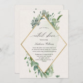 or verdure baby shower virtuel Invitation (Devant / Derrière)