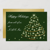 or vert Cartes d'appartement Business Holiday (Devant / Derrière)