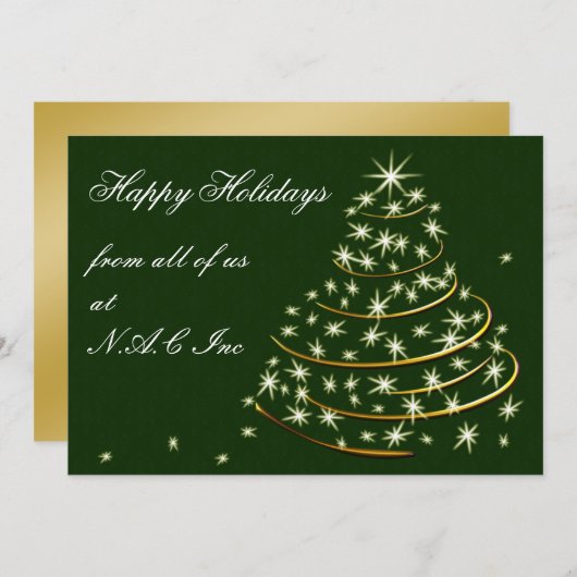 or vert Cartes d'appartement Business Holiday (Devant / Derrière)