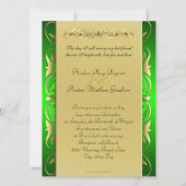 Or vert de duc grand bijou et invitation verte (Dos)