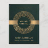 OR VERT ORNATE MANDALA GRAND OUVERTURE INVITATION (Devant)