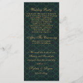 or vert Snowflakes programmes de mariage longueur  (Dos)