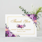 Or violet Ultra violet Mariage Merci Floral (Debout devant)