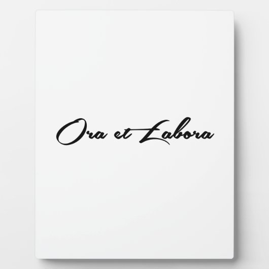 Ora et Labora Fotoplaat (Voorkant)