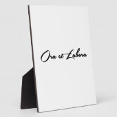Ora et Labora Fotoplaat (Zijkant)