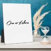 Ora et Labora Fotoplaat (Zijkant)