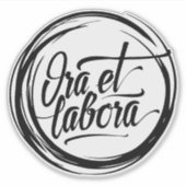 Ora et labora sticker (Voorkant)