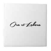 Ora et Labora Tegeltje (Voorkant)