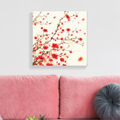 Oraal schilderij, bloesem in de lente canvas afdruk (Insitu (Woonkamer))