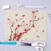 Oraal schilderij, bloesem in het voorjaar 2 tissuepapier (Craft)