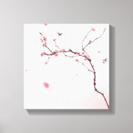 Oraal schilderij, kersenbloesem canvas afdruk (Voorkant)