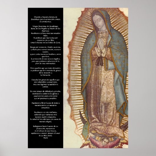 Oración Guadalupe para la protección coronavirus Poster (Voorkant)