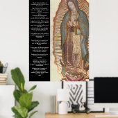 Oración Guadalupe para la protección coronavirus Poster (Thuiskantoor)