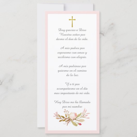 Oraciones Cortas Bautizo (Achterkant)