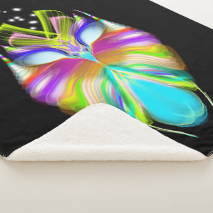 Oracle Owl voor zwart en multicolor Sherpa Deken