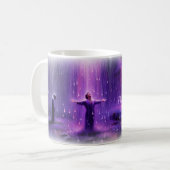 Orage de pluie violette de rêve de reddition Mug (Devant gauche)