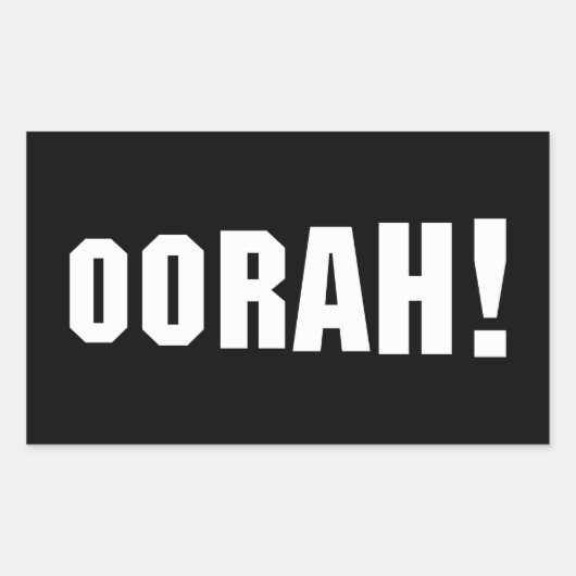 ORAH! RECHTHOEKIGE STICKER (Voorkant)
