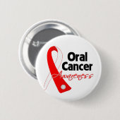 Orale kankerbewustwording ronde button 5,7 cm (Voorkant /achterkant)