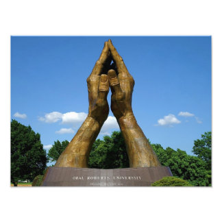 Orale Roberts University Praying Hands Foto Afdruk