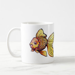 Oranda Fancy Goudvis Illustratie Koffiemok