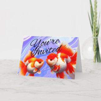 Oranda Goudvis Aquarium Vis Feest Uitnodiging
