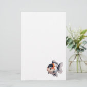 Oranda Goudvis Fancy Goudvis Vis Briefpapier (Staand voorkant)
