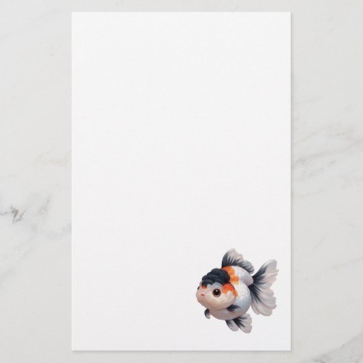 Oranda Goudvis Fancy Goudvis Vis Briefpapier (Voorkant)