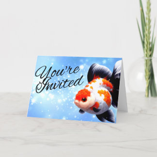 Oranda Goudvis Fantasie Goudvis Aquarium Uitnodigi Aankondiging