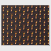 Orane Yellow Candles Candlelight Diwali kerst Cadeaupapier (Vlak)