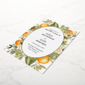 Orang Blossom Folie Uitnodiging (Gedraaid)