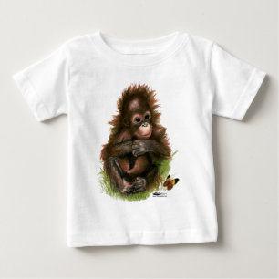 Orang-oetan Baby en Vlinder