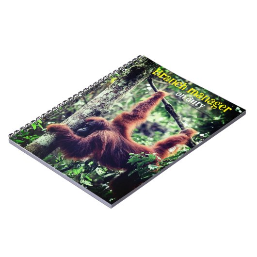 Orang-oetan in boom notitieboek (Linkerzijde)